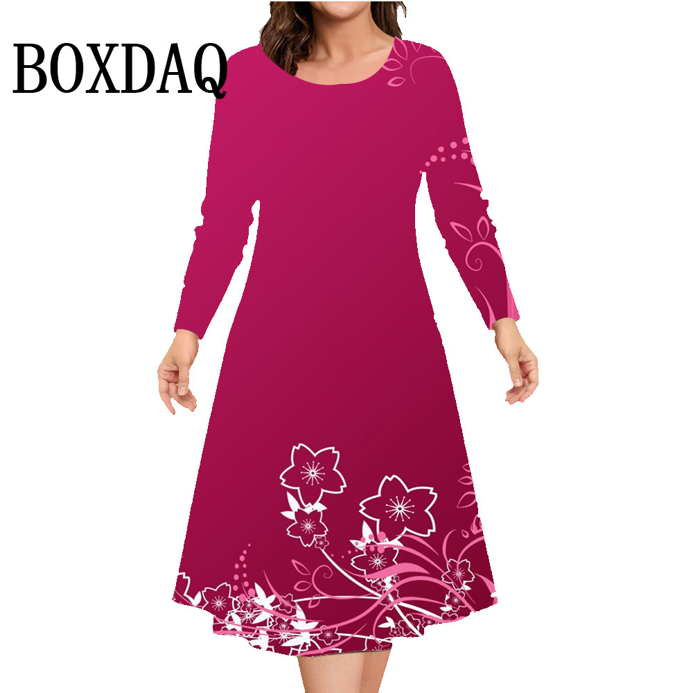 Winter Clothing Plus Size - Autumn Winter Long Sleeve Dress Women