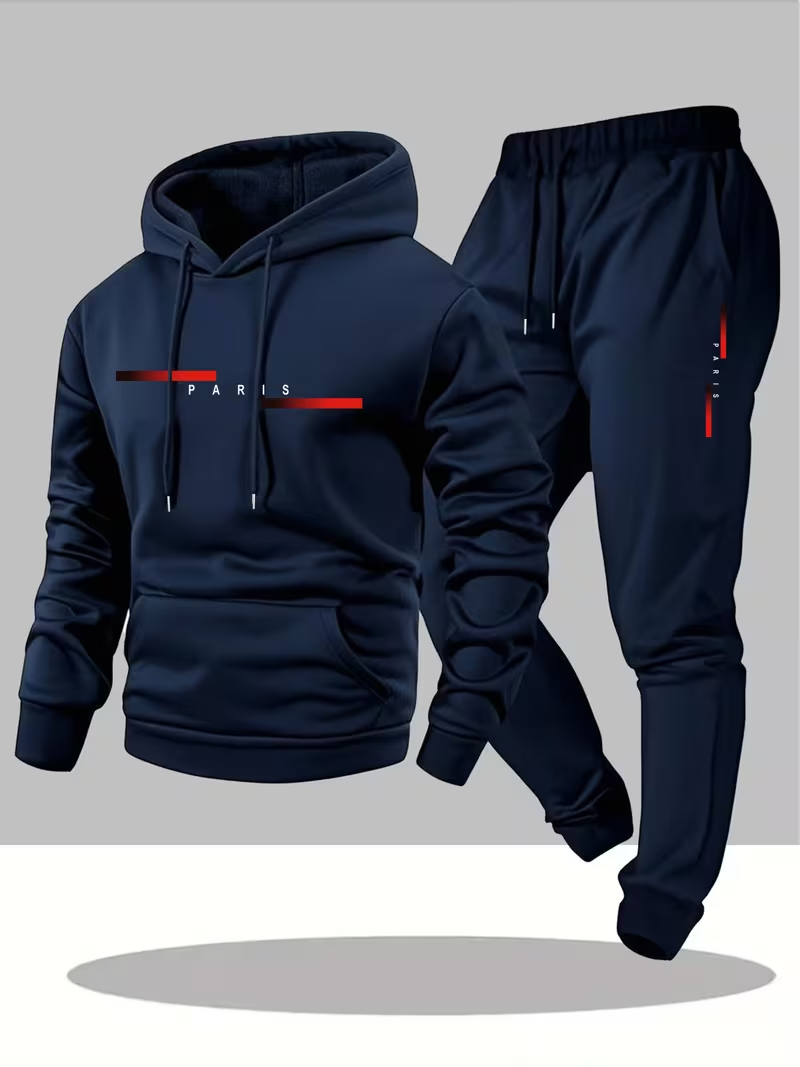 Winter Clothing Fashion - Men's Bestselling Trendy Letter Print Set