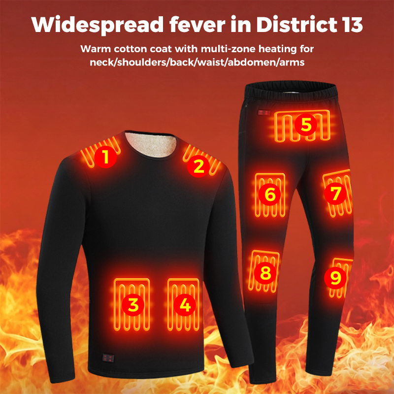 Warm Winter Clothing - Unisex 18 Zone Heated Underwear Set