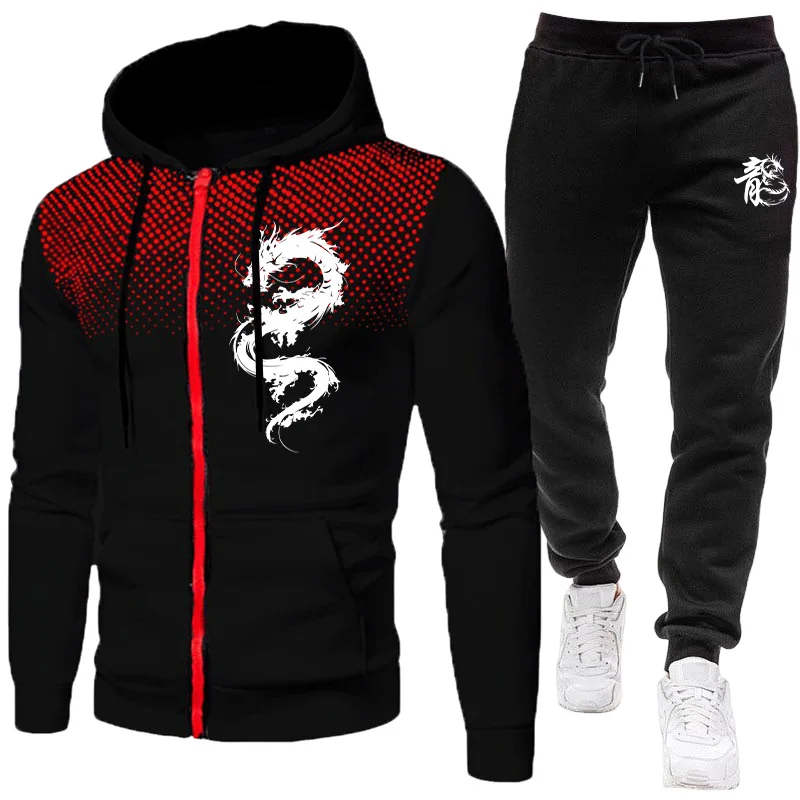 Warm Winter Clothing - Men's Paris Dragon Pattern Fashion Print