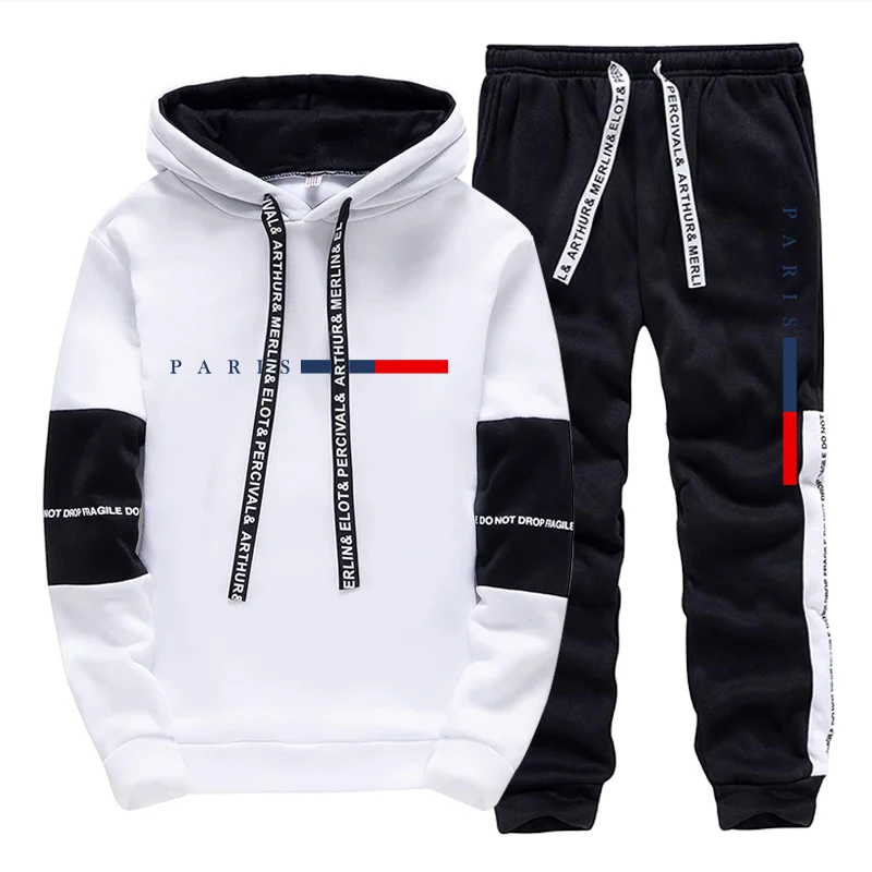Winter Clothing Hoodie - Men's Set/Hoodie/Pants Paris Fashion Autumn Winter