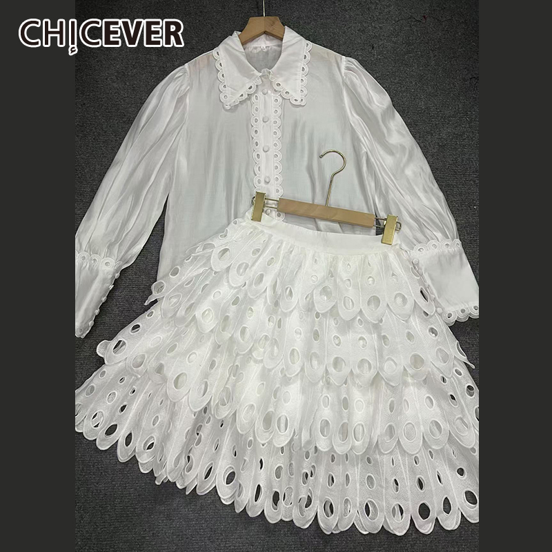 CHICEVER Solid Hollow Out Skir - огляд і ціна Winter Wear Clothes
