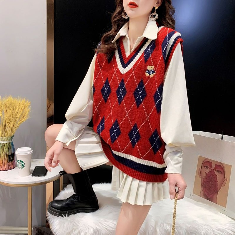 Red Knit Vests for Women Sleev - огляд і ціна Winter Clothing Trends