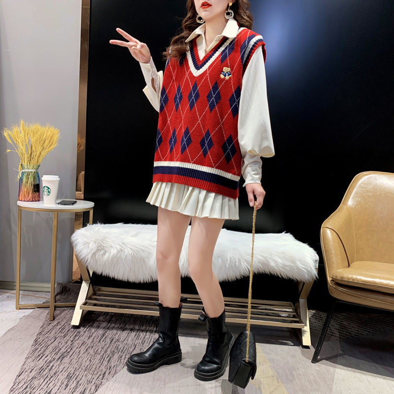 Red Knit Vests for Women Sleev - огляд і ціна Winter Clothing Trends