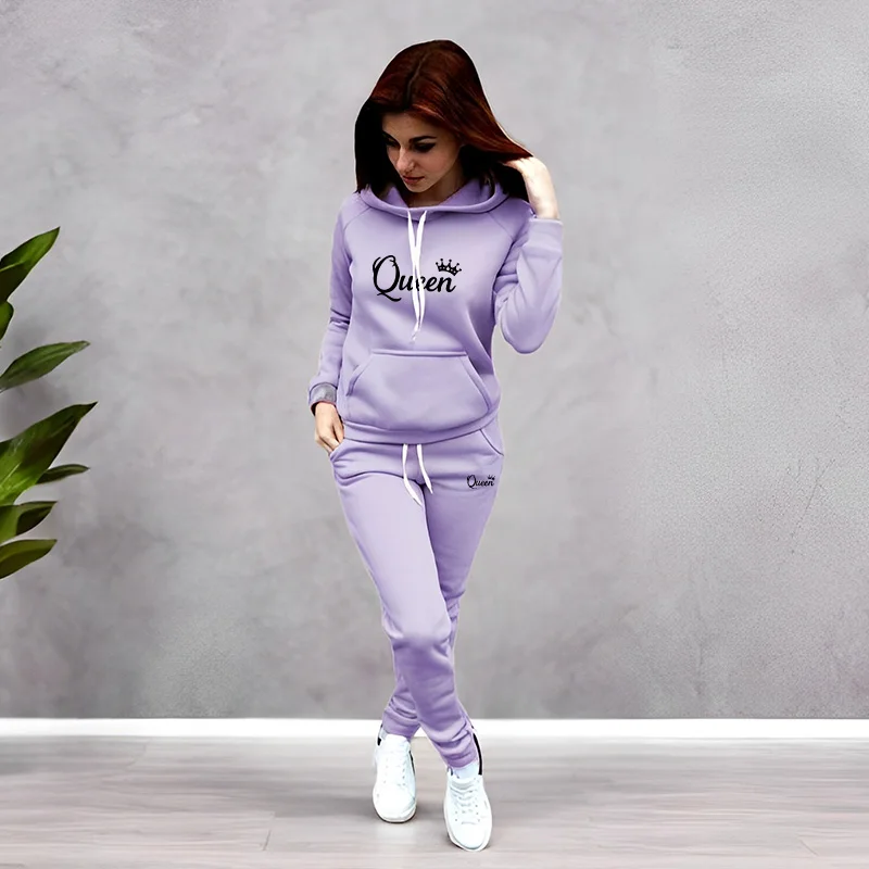 Womens Tracksuit Queen Letter  - огляд і ціна Winter Clothing Fashion