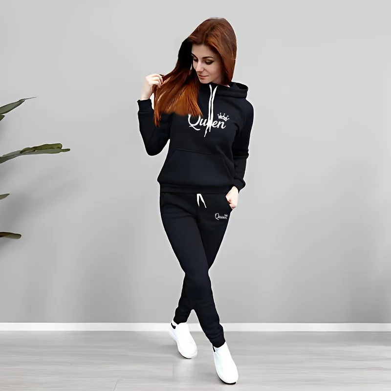 Womens Tracksuit Queen Letter  - огляд і ціна Winter Clothing Fashion