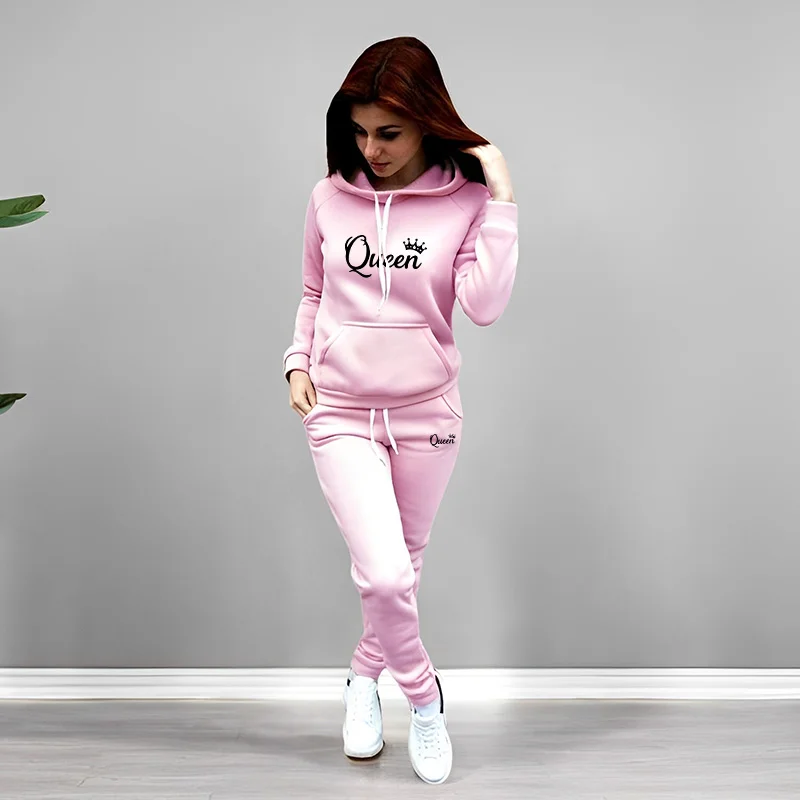 Womens Tracksuit Queen Letter  - огляд і ціна Winter Clothing Fashion