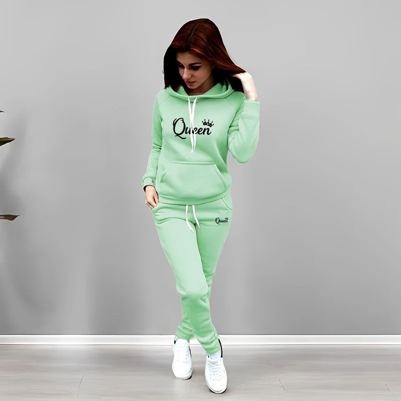 Womens Tracksuit Queen Letter  - огляд і ціна Winter Clothing Fashion