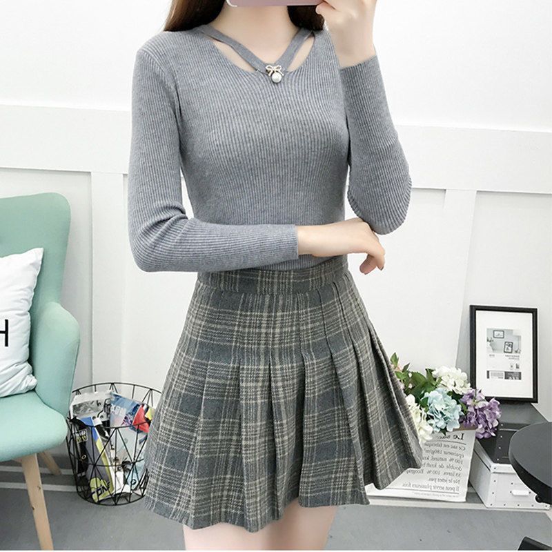 V Neck Knitting Slim Simplicit - огляд і ціна Winter Clothing Trends