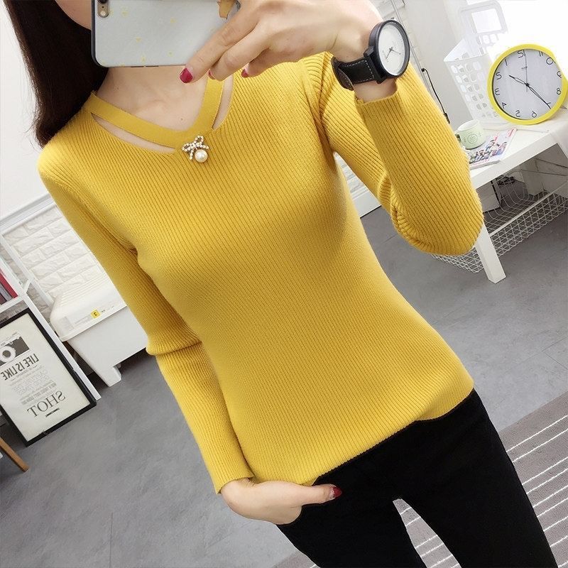 V Neck Knitting Slim Simplicit - огляд і ціна Winter Clothing Trends