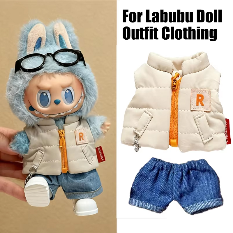 For 15 17cm Labubu Doll Solid  - огляд і ціна Winter Clothing Fashion