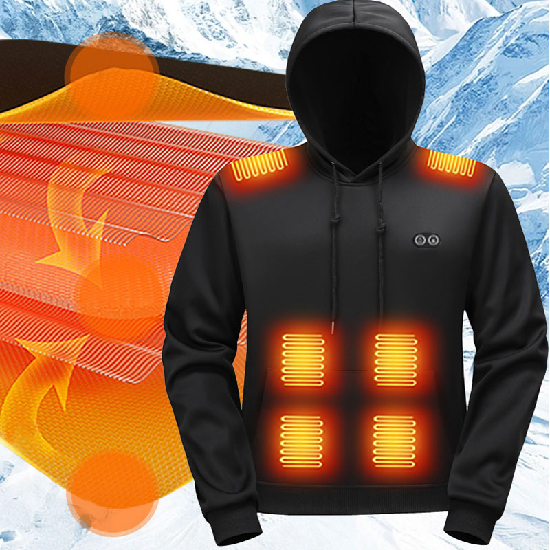 17 Zone Heating Hoodie Sweatsh - огляд і ціна Warm Winter Clothing